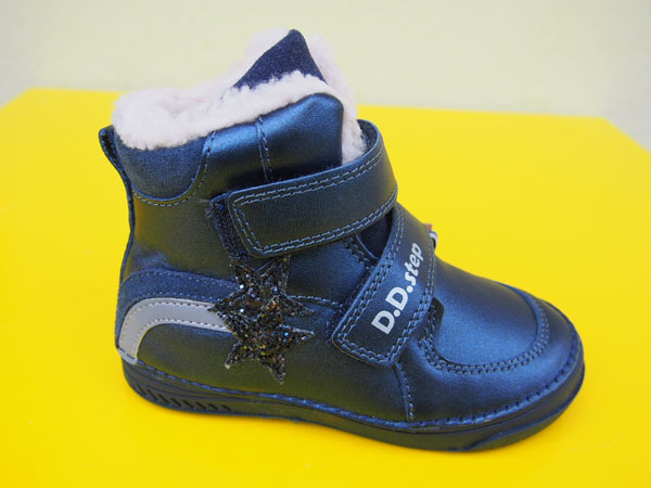 Detské kožené zimné topánky D.D.Step W040 - 52591 royal blue