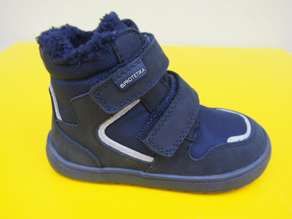 Detské kožené zimné topánky Protetika - Gero jeans BAREFOOT s MEMBRÁNOU