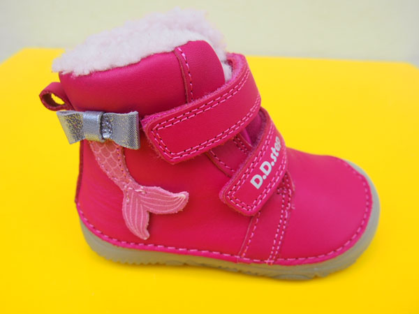 Detské zimné topánky D.D.Step W073 - 52684B dark pink BAREFOOT SVIETIA V TME