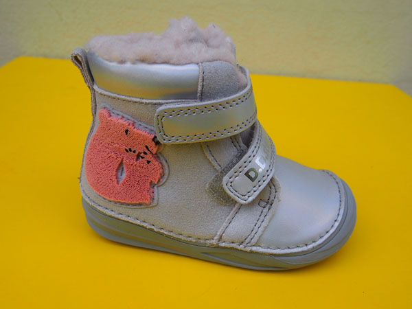 Detské kožené zimné topánky D.D.Step W071 - 52346D grey 