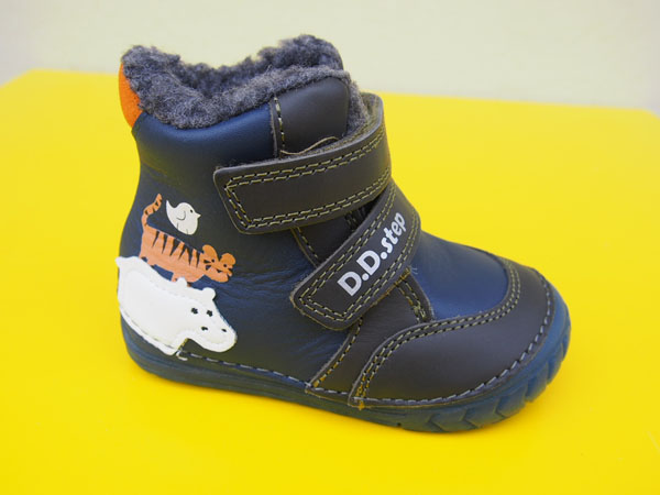 Detské kožené zimné topánky DDstep W029 - 522287A royal blue SVIETIA V TME
