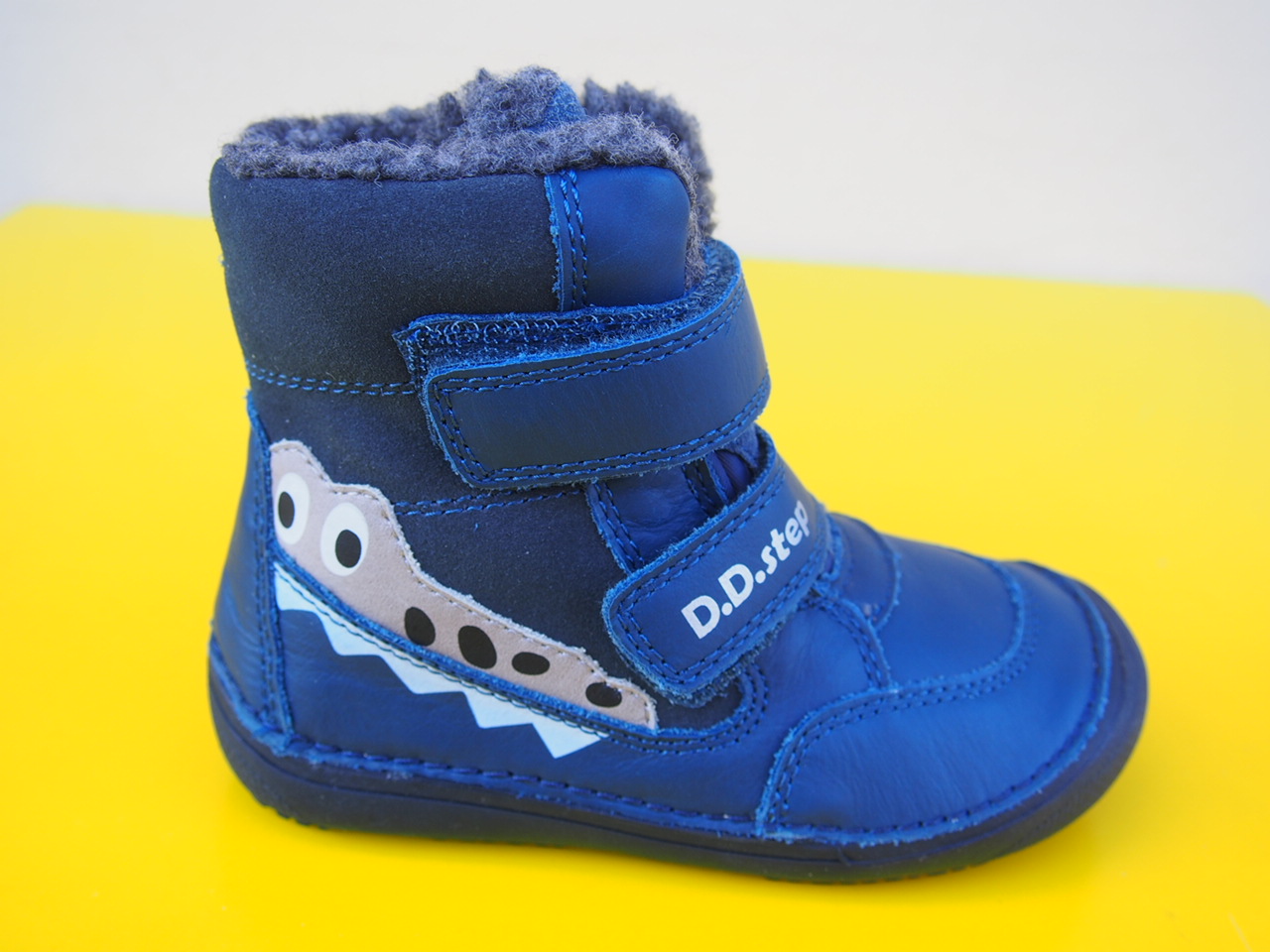 Detské kožené zimné topánky D.D.Step W063 - 52415 bermuda blue BAREFOOT