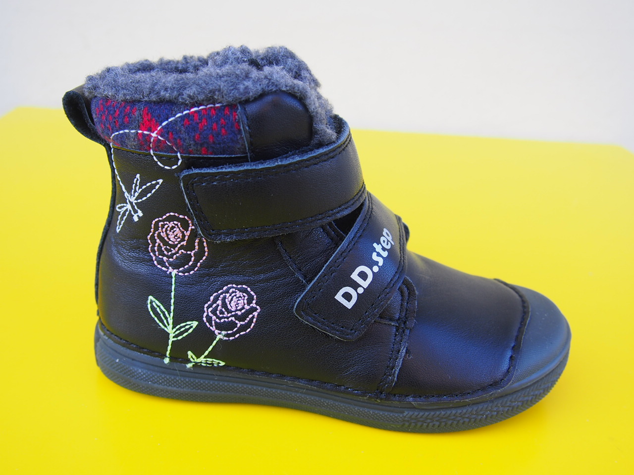 Detské kožené zimné topánky D.D.Step W049 - 52654A black SVIETIA V TME