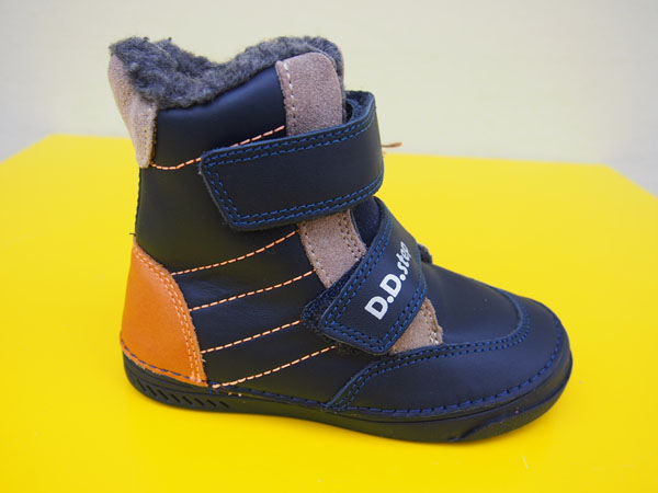 Detské kožené zimné topánky D.D.Step W040 - 52404B royal blue