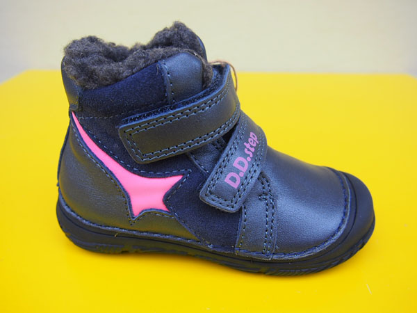 Detské kožené zimné topánky D.D.Step W082 - 52912B royal blue
