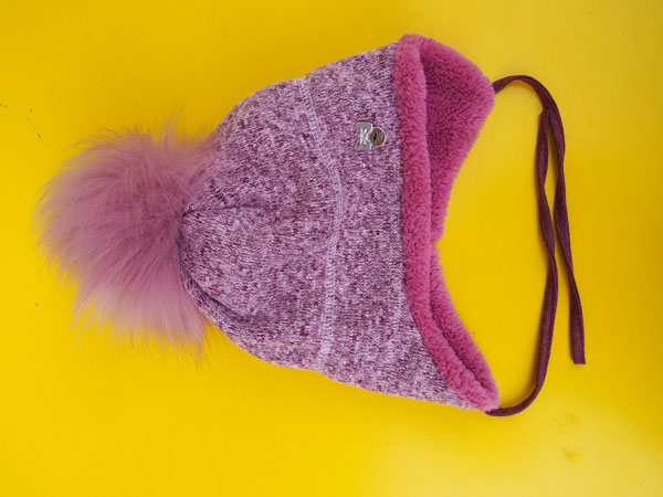 Detská zimná čiapka Rada - ružová melírovaná