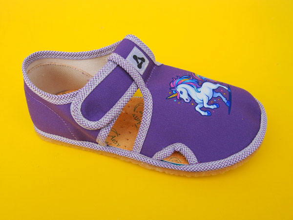 Detské papučky Antal - Rascal Unicorn BAREFOOT