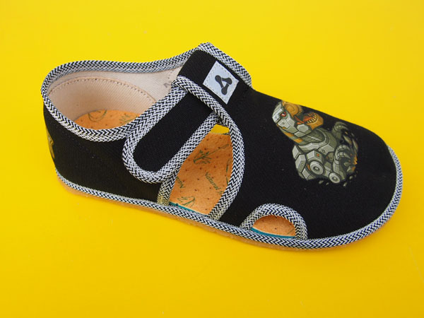 Detské papučky Antal - Rascal Mech-Rex BAREFOOT