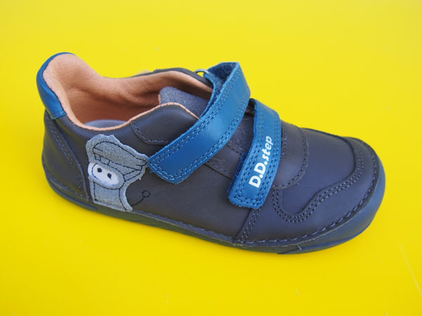 Detské kožené topánky D.D.Step S108 - 62851A marine grey BAREFOOT