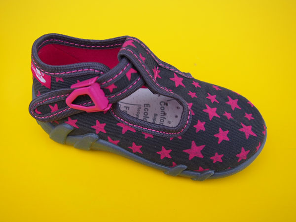 Detské papučky Renbut - ružové hviezdy ORTO