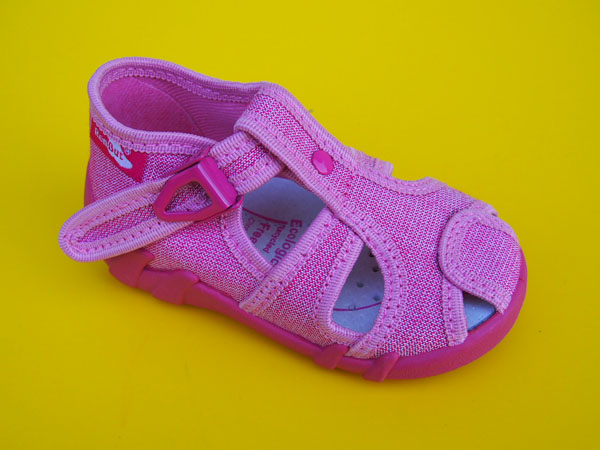 Detské papučky Renbut - ružové brokátové ORTO