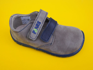 Detské kožené barefoot topánky Fare Bare - šedé BAREFOOT